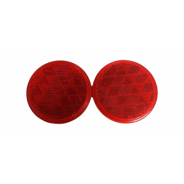 2 PCS Sate-lite 2-3/8" WHITE ADHESIVE BACKED REFLECTORS SAE-A-88-DOT 2 PCS Sate-lite 2-3/8" WHITE ADHESIVE BACKED REFLECTORS SAE-A-88-DOT